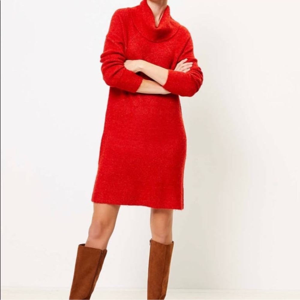 LOFT Cowl Neck Sweater Dress